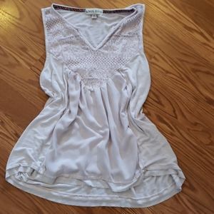 ⭐SALE⭐Boho lace light pink tank